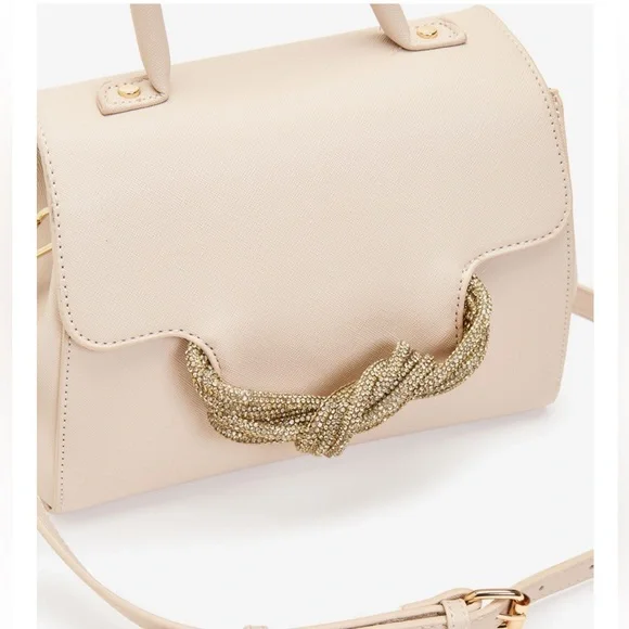 NEW BETSEY JOHNSON XO Kyla Crossbody Purse handbag Bag Oatmeal - Picture 3 of 7